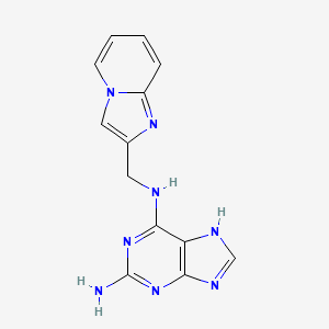 molecular formula C13H12N8 B7449100 6-N-(imidazo[1,2-a]pyridin-2-ylmethyl)-7H-purine-2,6-diamine 