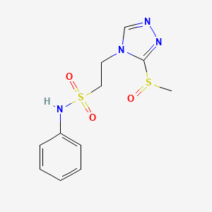 2-(3-methylsulfinyl-1,2,4-triazol-4-yl)-N-phenylethanesulfonamide