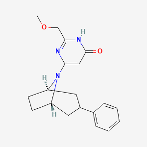 2-(methoxymethyl)-4-[(1S,5R)-3-phenyl-8-azabicyclo[3.2.1]octan-8-yl]-1H-pyrimidin-6-one