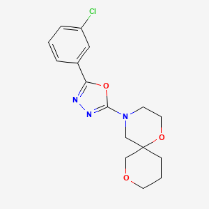 4-[5-(3-Chlorophenyl)-1,3,4-oxadiazol-2-yl]-1,8-dioxa-4-azaspiro[5.5]undecane