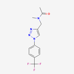 N-methyl-N-[[1-[4-(trifluoromethyl)phenyl]triazol-4-yl]methyl]acetamide