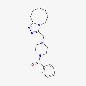 molecular formula C20H27N5O B7449197 [4-(5,6,7,8,9,10-Hexahydro-[1,2,4]triazolo[4,3-a]azocin-3-ylmethyl)piperazin-1-yl]-phenylmethanone 