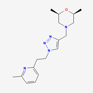 (2R,6S)-2,6-dimethyl-4-[[1-[2-(6-methylpyridin-2-yl)ethyl]triazol-4-yl]methyl]morpholine