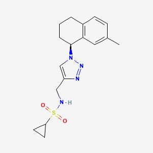 N-[[1-[(1S)-7-methyl-1,2,3,4-tetrahydronaphthalen-1-yl]triazol-4-yl]methyl]cyclopropanesulfonamide