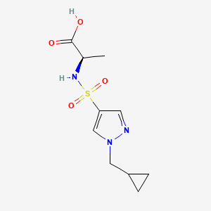 (2R)-2-[[1-(cyclopropylmethyl)pyrazol-4-yl]sulfonylamino]propanoic acid