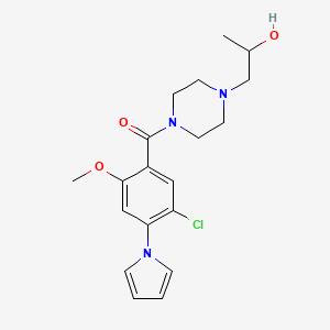 (5-Chloro-2-methoxy-4-pyrrol-1-ylphenyl)-[4-(2-hydroxypropyl)piperazin-1-yl]methanone