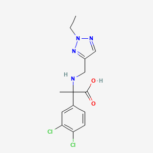 2-(3,4-Dichlorophenyl)-2-[(2-ethyltriazol-4-yl)methylamino]propanoic acid