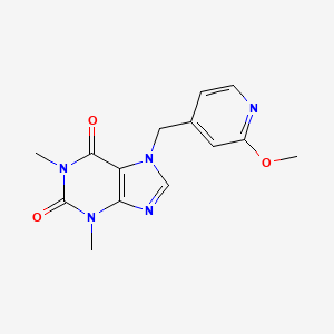 molecular formula C14H15N5O3 B7449368 7-[(2-Methoxypyridin-4-yl)methyl]-1,3-dimethylpurine-2,6-dione 