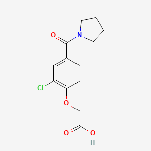 2-[2-Chloro-4-(pyrrolidine-1-carbonyl)phenoxy]acetic acid