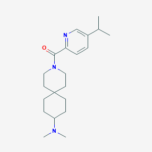 molecular formula C21H33N3O B7449447 [9-(Dimethylamino)-3-azaspiro[5.5]undecan-3-yl]-(5-propan-2-ylpyridin-2-yl)methanone 