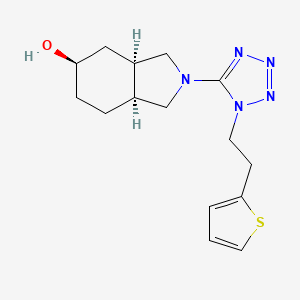 molecular formula C15H21N5OS B7449453 (3aR,5R,7aS)-2-[1-(2-thiophen-2-ylethyl)tetrazol-5-yl]-1,3,3a,4,5,6,7,7a-octahydroisoindol-5-ol 