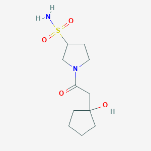 1-[2-(1-Hydroxycyclopentyl)acetyl]pyrrolidine-3-sulfonamide
