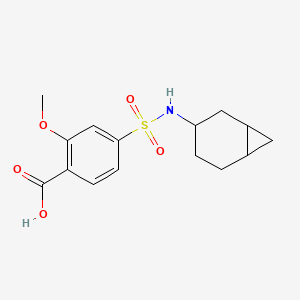 molecular formula C15H19NO5S B7449485 4-(3-Bicyclo[4.1.0]heptanylsulfamoyl)-2-methoxybenzoic acid 