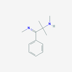 molecular formula C12H18N2 B074495 N,2-dimethyl-1-methylimino-1-phenylpropan-2-amine CAS No. 1134-15-2