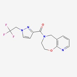 3,5-dihydro-2H-pyrido[3,2-f][1,4]oxazepin-4-yl-[1-(2,2,2-trifluoroethyl)pyrazol-3-yl]methanone