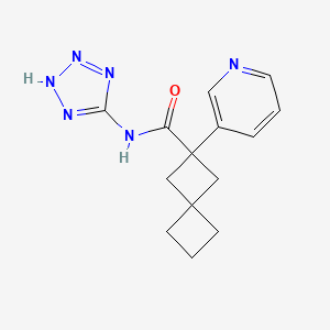 2-pyridin-3-yl-N-(2H-tetrazol-5-yl)spiro[3.3]heptane-2-carboxamide