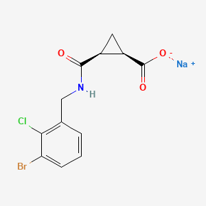 molecular formula C12H10BrClNNaO3 B7449524 sodium;(1R,2S)-2-[(3-bromo-2-chlorophenyl)methylcarbamoyl]cyclopropane-1-carboxylate 