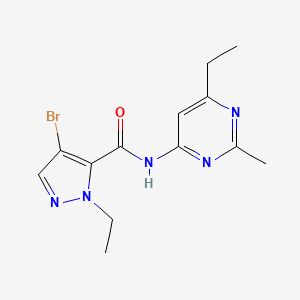 4-bromo-2-ethyl-N-(6-ethyl-2-methylpyrimidin-4-yl)pyrazole-3-carboxamide