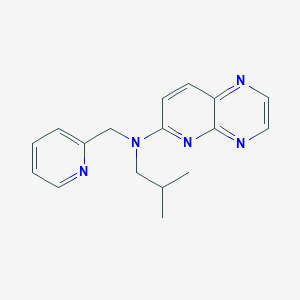 molecular formula C17H19N5 B7449561 N-(2-methylpropyl)-N-(pyridin-2-ylmethyl)pyrido[2,3-b]pyrazin-6-amine 