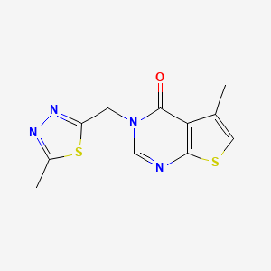 5-Methyl-3-[(5-methyl-1,3,4-thiadiazol-2-yl)methyl]thieno[2,3-d]pyrimidin-4-one