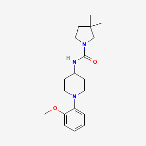 molecular formula C19H29N3O2 B7449591 N-[1-(2-methoxyphenyl)piperidin-4-yl]-3,3-dimethylpyrrolidine-1-carboxamide 