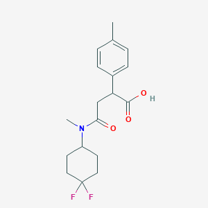 molecular formula C18H23F2NO3 B7449609 4-[(4,4-Difluorocyclohexyl)-methylamino]-2-(4-methylphenyl)-4-oxobutanoic acid 