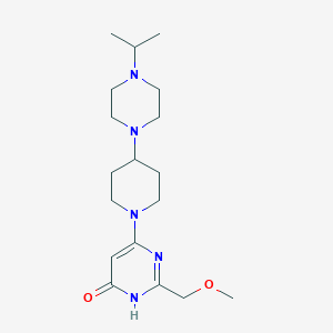 2-(methoxymethyl)-4-[4-(4-propan-2-ylpiperazin-1-yl)piperidin-1-yl]-1H-pyrimidin-6-one