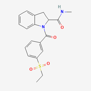 1-(3-ethylsulfonylbenzoyl)-N-methyl-2,3-dihydroindole-2-carboxamide