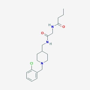 molecular formula C19H28ClN3O2 B7449666 N-[2-[[1-[(2-chlorophenyl)methyl]piperidin-4-yl]methylamino]-2-oxoethyl]butanamide 