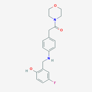2-[4-[(5-Fluoro-2-hydroxyphenyl)methylamino]phenyl]-1-morpholin-4-ylethanone