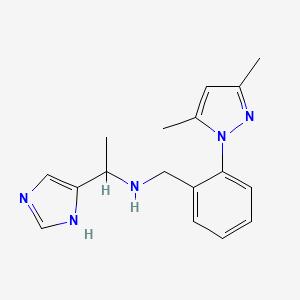N-[[2-(3,5-dimethylpyrazol-1-yl)phenyl]methyl]-1-(1H-imidazol-5-yl)ethanamine