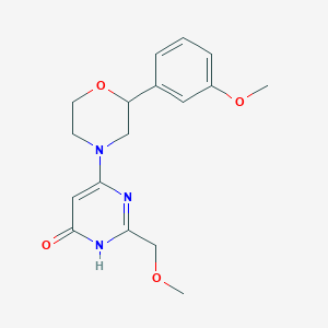 molecular formula C17H21N3O4 B7449704 2-(methoxymethyl)-4-[2-(3-methoxyphenyl)morpholin-4-yl]-1H-pyrimidin-6-one 