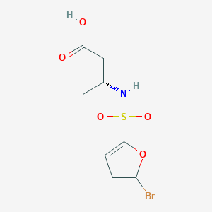 molecular formula C8H10BrNO5S B7449727 (3R)-3-[(5-bromofuran-2-yl)sulfonylamino]butanoic acid 