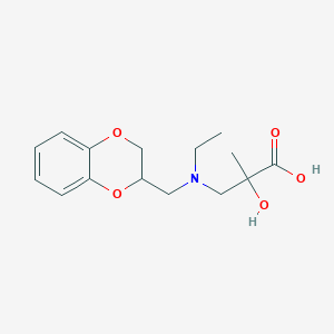 molecular formula C15H21NO5 B7449732 3-[2,3-Dihydro-1,4-benzodioxin-3-ylmethyl(ethyl)amino]-2-hydroxy-2-methylpropanoic acid 