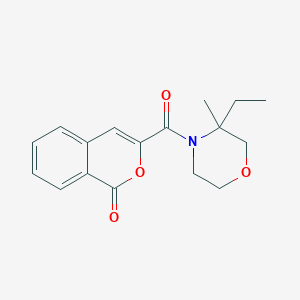 molecular formula C17H19NO4 B7449845 3-(3-Ethyl-3-methylmorpholine-4-carbonyl)isochromen-1-one 