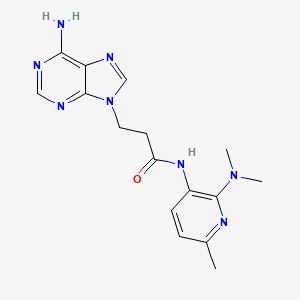 3-(6-aminopurin-9-yl)-N-[2-(dimethylamino)-6-methylpyridin-3-yl]propanamide