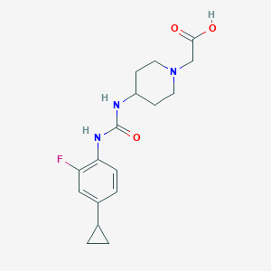 2-[4-[(4-Cyclopropyl-2-fluorophenyl)carbamoylamino]piperidin-1-yl]acetic acid