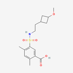 molecular formula C16H23NO5S B7449920 5-[2-(3-Methoxycyclobutyl)ethylsulfamoyl]-2,4-dimethylbenzoic acid 