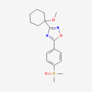 molecular formula C17H23N2O3P B7449936 5-(4-Dimethylphosphorylphenyl)-3-(1-methoxycyclohexyl)-1,2,4-oxadiazole 