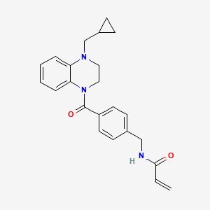 N-({4-[4-(cyclopropylmethyl)-1,2,3,4-tetrahydroquinoxaline-1-carbonyl]phenyl}methyl)prop-2-enamide