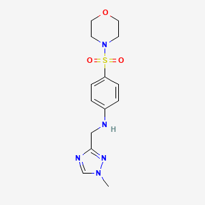 molecular formula C14H19N5O3S B7449967 N-[(1-methyl-1,2,4-triazol-3-yl)methyl]-4-morpholin-4-ylsulfonylaniline 