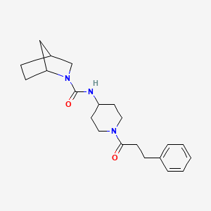 N-[1-(3-phenylpropanoyl)piperidin-4-yl]-2-azabicyclo[2.2.1]heptane-2-carboxamide