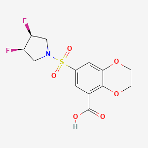 7-[(3R,4S)-3,4-difluoropyrrolidin-1-yl]sulfonyl-2,3-dihydro-1,4-benzodioxine-5-carboxylic acid