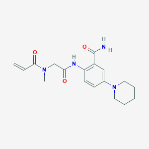 2-[2-(N-methylprop-2-enamido)acetamido]-5-(piperidin-1-yl)benzamide