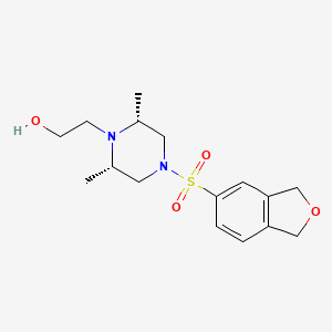 2-[(2S,6R)-4-(1,3-dihydro-2-benzofuran-5-ylsulfonyl)-2,6-dimethylpiperazin-1-yl]ethanol