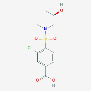 3-chloro-4-[[(2R)-2-hydroxypropyl]-methylsulfamoyl]benzoic acid