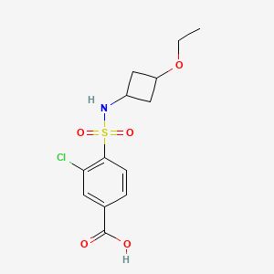 3-Chloro-4-[(3-ethoxycyclobutyl)sulfamoyl]benzoic acid