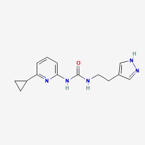 molecular formula C14H17N5O B7450074 1-(6-cyclopropylpyridin-2-yl)-3-[2-(1H-pyrazol-4-yl)ethyl]urea 