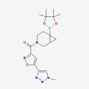 3-[5-(1-methyl-1H-1,2,3-triazol-4-yl)-1,2-oxazole-3-carbonyl]-6-(4,4,5,5-tetramethyl-1,3,2-dioxaborolan-2-yl)-3-azabicyclo[4.1.0]heptane