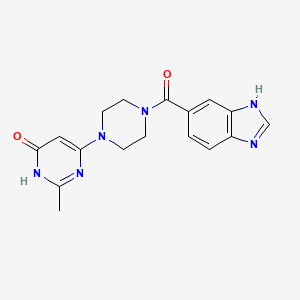 4-[4-(3H-benzimidazole-5-carbonyl)piperazin-1-yl]-2-methyl-1H-pyrimidin-6-one